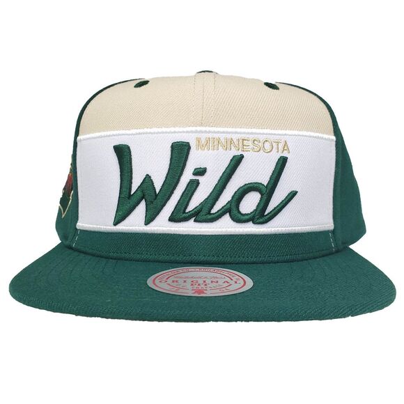 Mitchell & Ness Other - Minnesota Wild Mitchell &‎ Ness NHL Snapback Hat Cap 3D Logo Green White NWT
